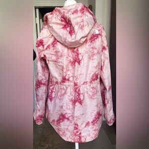 The North Face Pink Rain Jacket for girls size L 14-15
